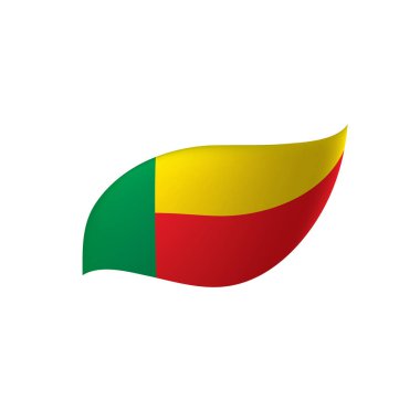 Benin bayrağı, vektör çizim