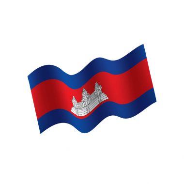 Kamboçya bayrağı, vektör çizim