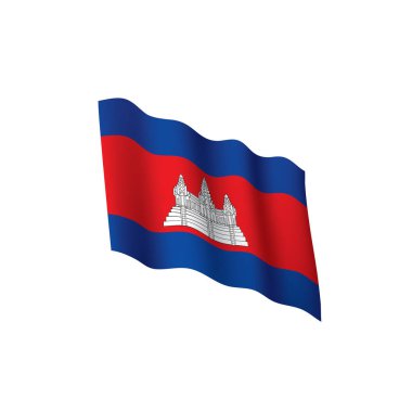 Kamboçya bayrağı, vektör çizim