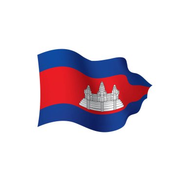 Kamboçya bayrağı, vektör çizim