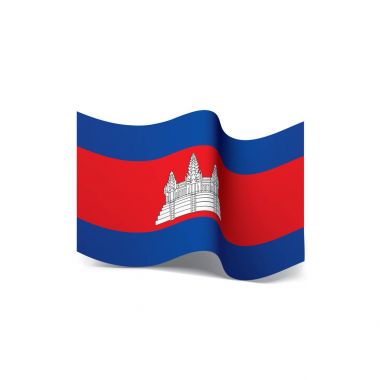 Kamboçya bayrağı, vektör çizim