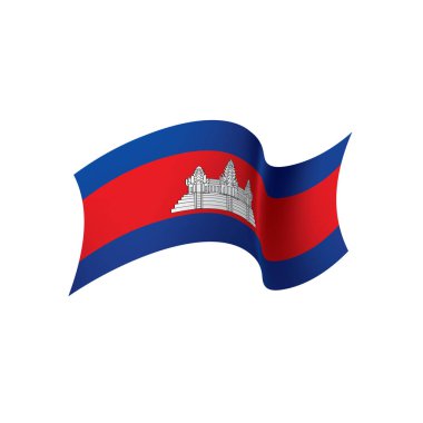 Kamboçya bayrağı, vektör çizim