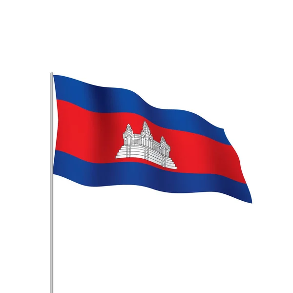 Bandera de Camboya, ilustración vectorial — Vector de stock