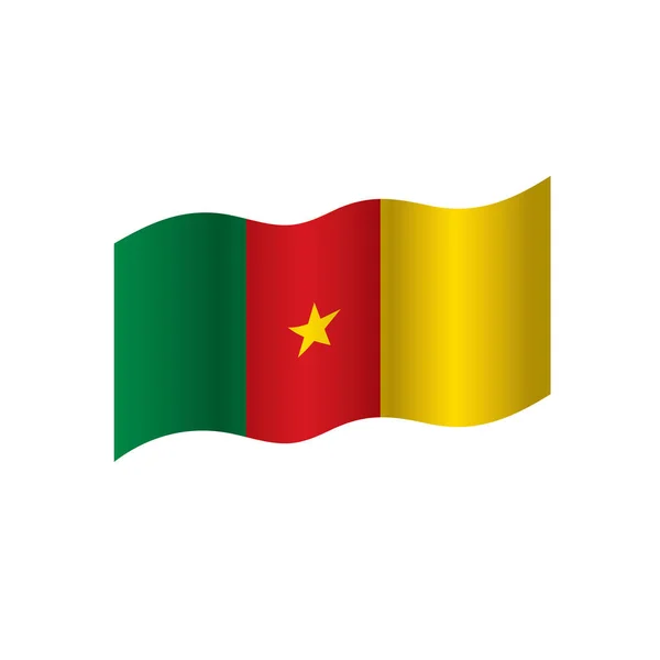喀麦隆国旗, 矢量插图 — 图库矢量图片