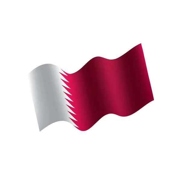 Bandera de Qatar, vector de ilustración — Vector de stock
