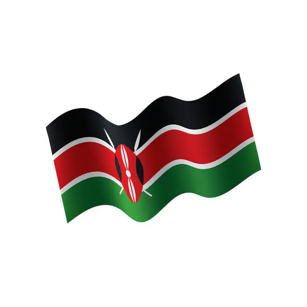 Flaga Kenii, ilustracji wektorowych — Wektor stockowy