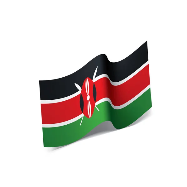 Флаг Кении, векторная иллюстрация — стоковый вектор