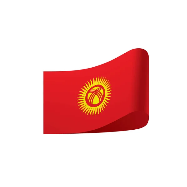 Drapeau kirghizia, illustration vectorielle — Image vectorielle