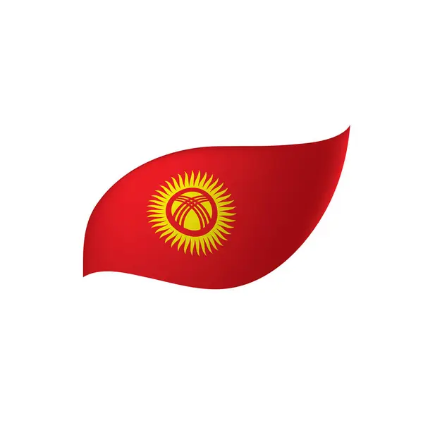 Флаг kirghizia, векторная иллюстрация — стоковый вектор
