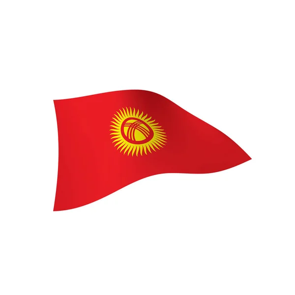Kirgizisztán zászló, vektoros illusztráció — Stock Vector