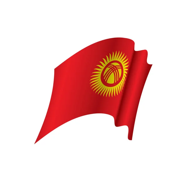 Kirghizia bandera, ilustración vectorial — Vector de stock