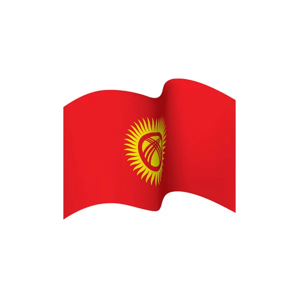 Vlajka Kyrgyzstánu, vektorové ilustrace — Stockový vektor
