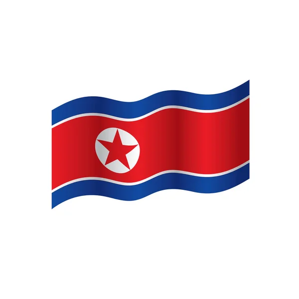 Nordkorea flagga, vektor illustration — Stock vektor