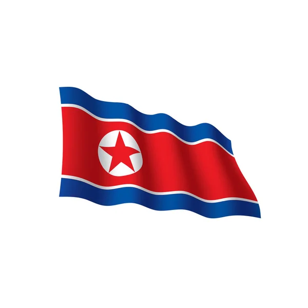 Nordkorea flagga, vektor illustration — Stock vektor