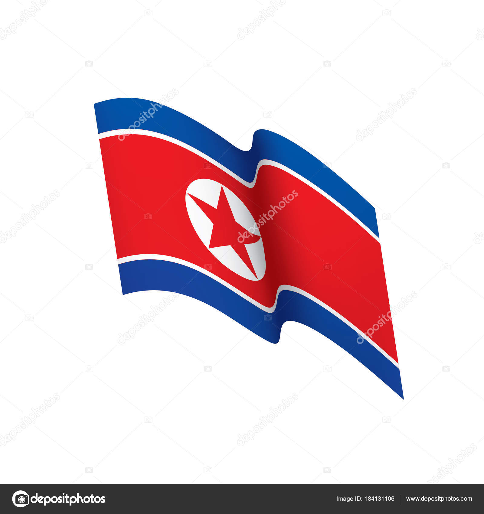 北朝鮮の国旗ベクトルイラスト ストックベクター C Artbutenkov