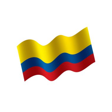Kolombiya bayrağı, vektör illüstrasyonu