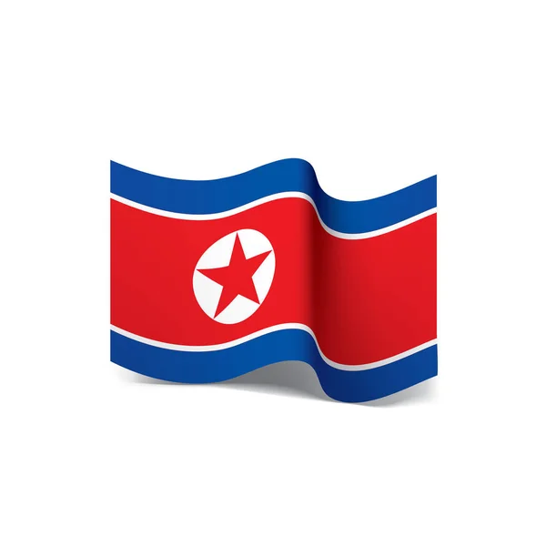 Nordkorea flagga, vektor illustration — Stock vektor