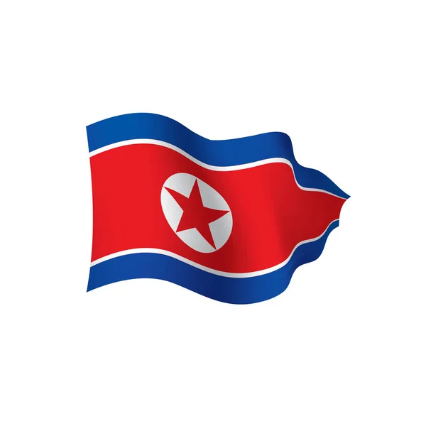 Noord-Korea vlag, vectorillustratie — Stockvector