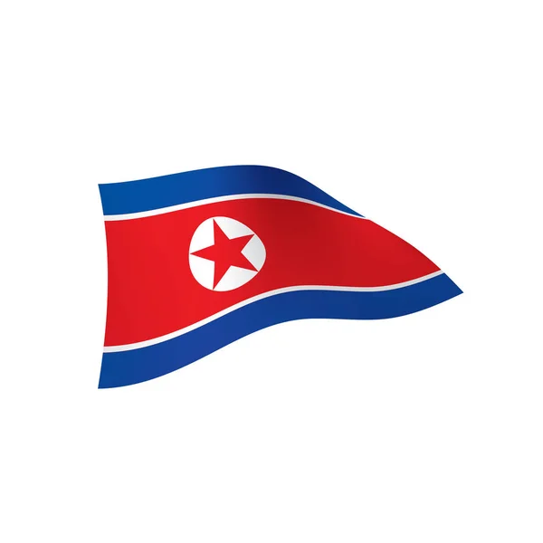 Nordkorea flagga, vektor illustration — Stock vektor