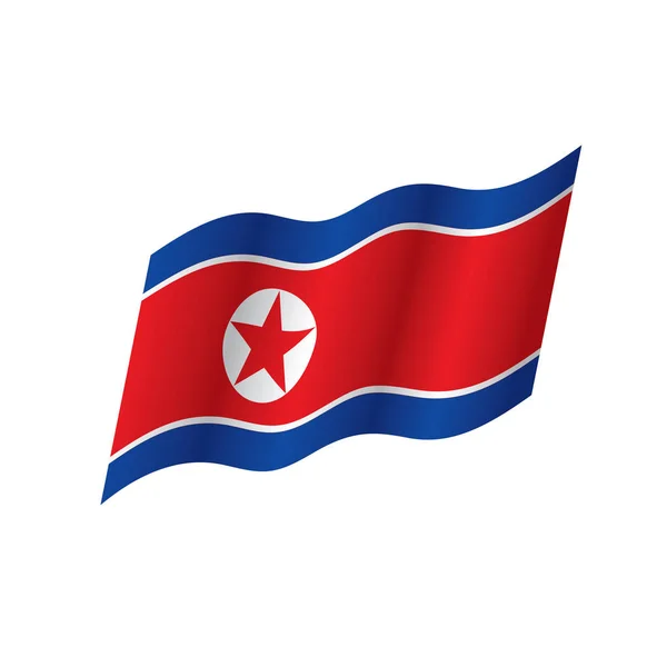 Bandeira da Coreia do Norte, ilustração vetorial — Vetor de Stock