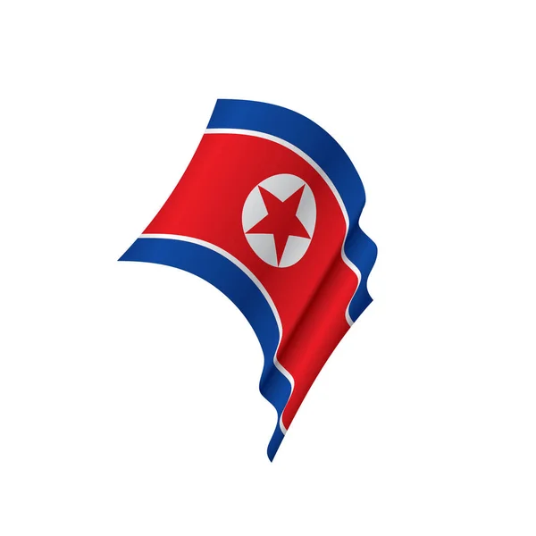 Nordkorea flagga, vektor illustration — Stock vektor