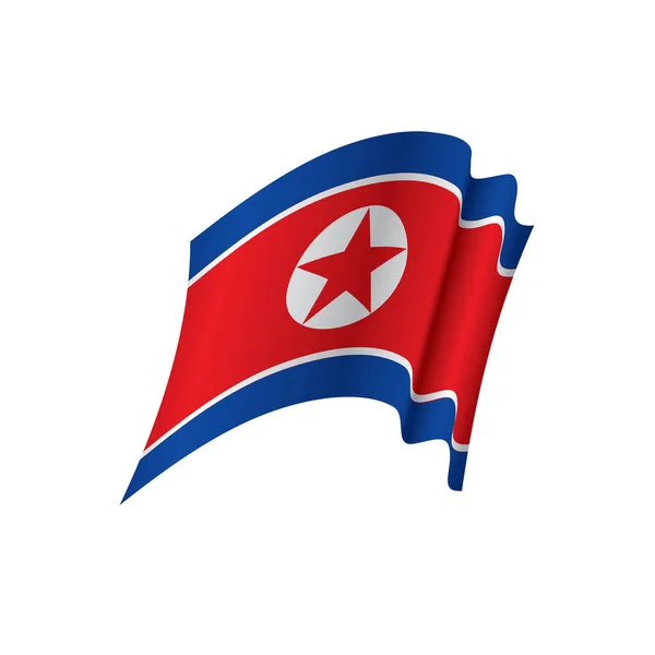 Nordkorea flagga, vektor illustration — Stock vektor