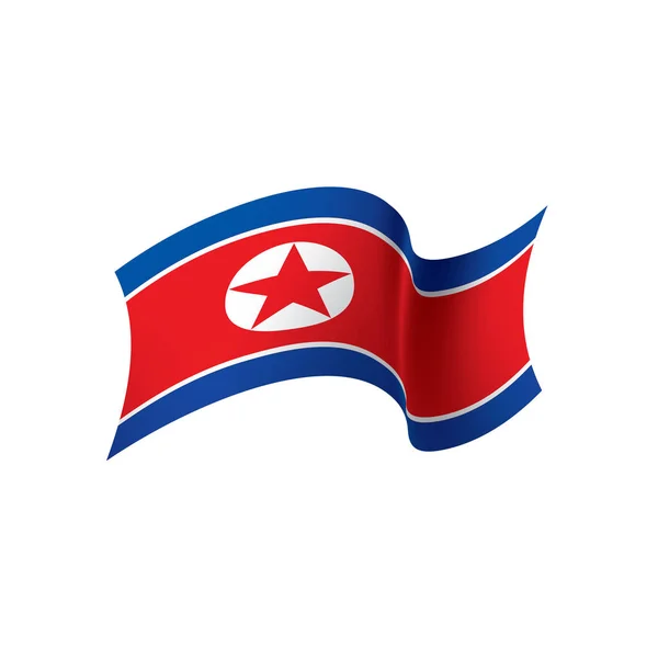 Bandeira da Coreia do Norte, ilustração vetorial — Vetor de Stock