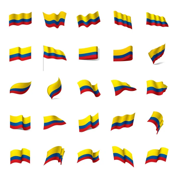 Bandera de Colombia, vector de ilustración — Vector de stock