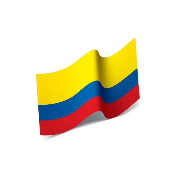 Bandera de Colombia, vector de ilustración — Archivo Imágenes Vectoriales