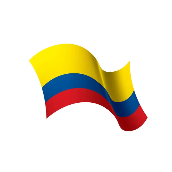 Colombia bandiera, illustrazione vettoriale — Vettoriale Stock
