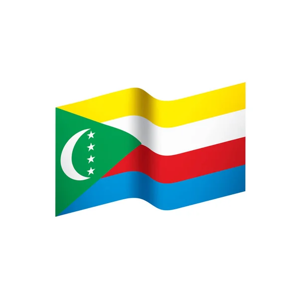 Bandeira das Comores, ilustração vetorial — Vetor de Stock