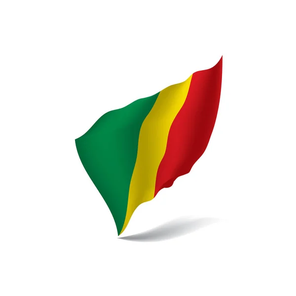 Bandera del Congo, vector de ilustración — Archivo Imágenes Vectoriales