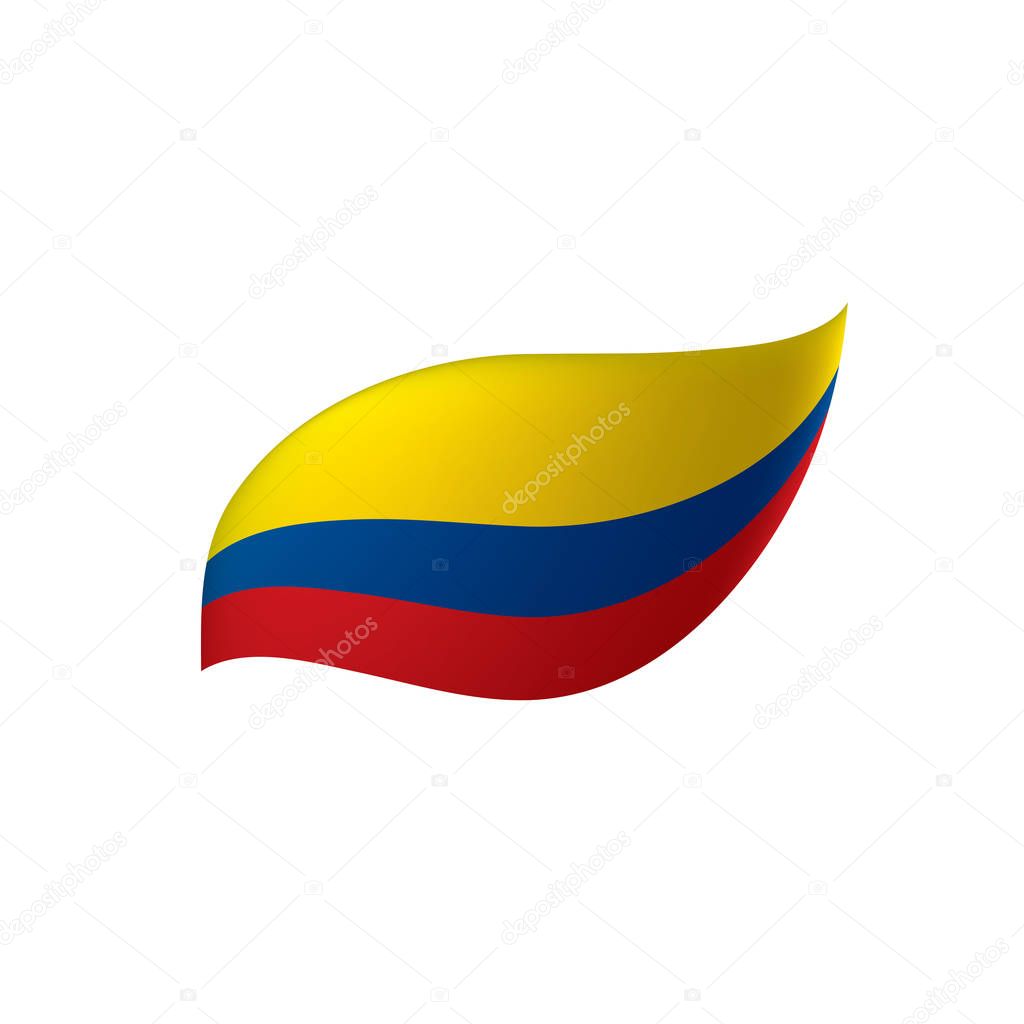 Colombia flag, vector illustration