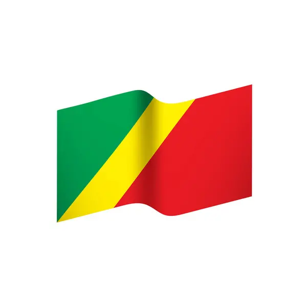 刚果旗子, 媒介例证 — 图库矢量图片