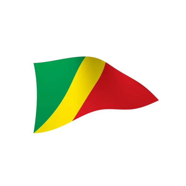 コンゴの旗、ベクトル イラスト — ストックベクタ