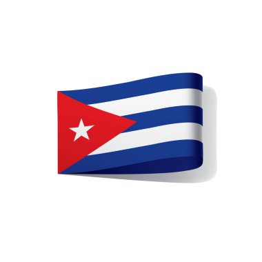 Küba bayrağı, vektör illüstrasyonu