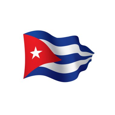 Küba bayrağı, vektör illüstrasyonu
