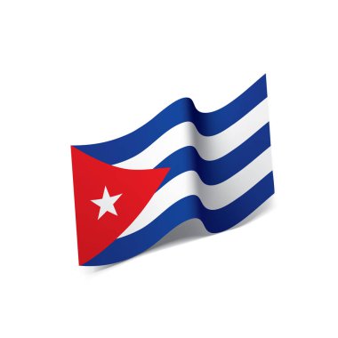 Küba bayrağı, vektör illüstrasyonu