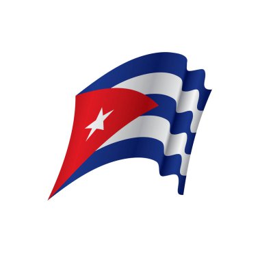 Küba bayrağı, vektör illüstrasyonu