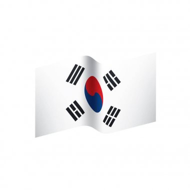Güney Kore bayrağı, vektör çizim