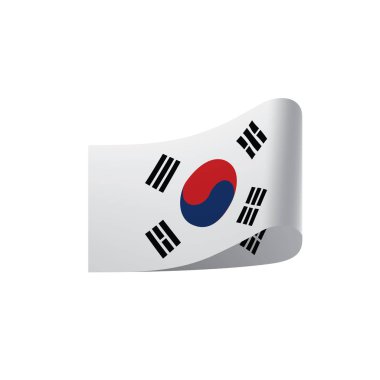 Güney Kore bayrağı, vektör çizim