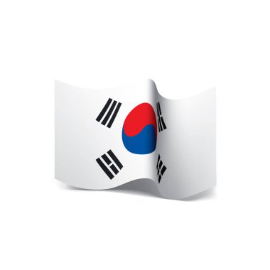 Güney Kore bayrağı, vektör çizim