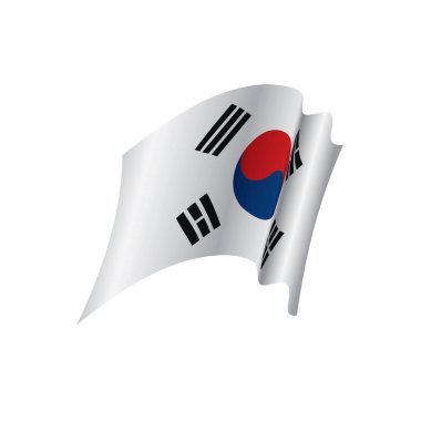 Güney Kore bayrağı, vektör çizim