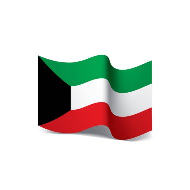 Kuveyt bayrağı, vektör illüstrasyonu