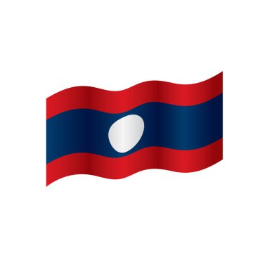 Laos bayrağı, vektör illüstrasyonu