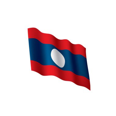 Laos bayrağı, vektör illüstrasyonu