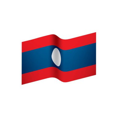 Laos bayrağı, vektör illüstrasyonu