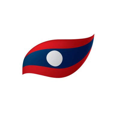 Laos bayrağı, vektör illüstrasyonu