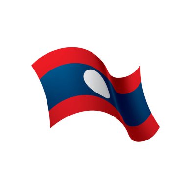 Laos bayrağı, vektör illüstrasyonu