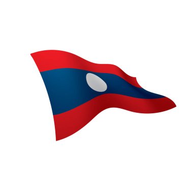 Laos bayrağı, vektör illüstrasyonu